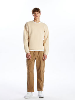 Bisiklet Yaka Uzun Kollu Erkek Sweatshirt
