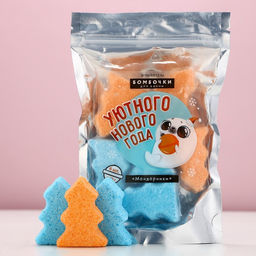 Бомбочки для ванны «Уютного Нового Года», 6×30 г, аромат мандарин, Чистое счастье