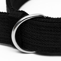 Ошейник четырехслойный, 64 х 4 см, ОШ 50-58 см, полиэстер, чёрный - Пижон фото 4