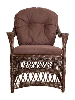 Кресло садовое «Прованс», 71×77×89 см, коричневое, с подушкой