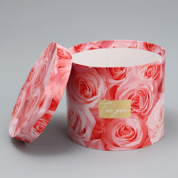 Набор коробок для цветов 4 в 1, упаковка подарочная, Нежные цветы, 14?14?13 см - 20?20?17.5 см