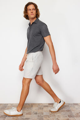 TRENDYOL MAN Vizon Regular Fit Lastik Belli Keten Gorunumlu K?sa Sort & Bermuda TMNSS22SR0020 - Trendyolmilla фото 2
