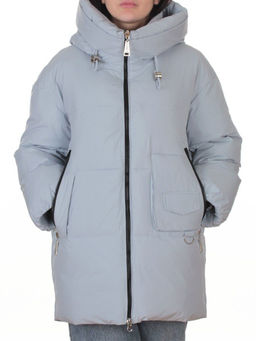 8362 GRAY/LT. BLUE Куртка зимняя женская оверсайз (200 гр. холлофайбер)
