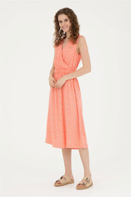 Женское неоново-розовое тканое платье - U.s. polo assn фото 4