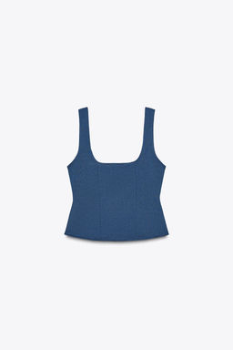 TWILL TOP WITH BUTTONS - Zara фото 6