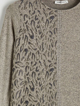 Bisiklet Yaka Desenli Bluz