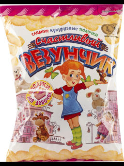Счастливый везунчик с подарком в наборе для ДЕВОЧЕК кукур. палоч. вес 60 г*20 шт (Матяш)