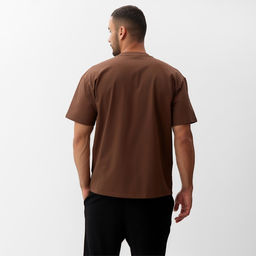 Футболка мужская MINAKU, коричневая, размер 42-44