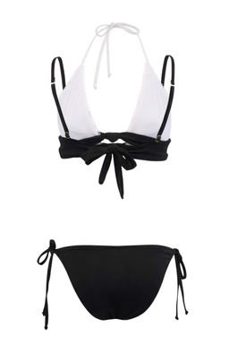 Siyah Renk Bloklu Dokulu Ucgen Bikini Tak?m? TBESS26BT00063 - Trendyolmilla фото 4