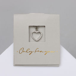 Кулон на цепочке «Подари счастье», циркон, сердце, белый в серебре, 45 см