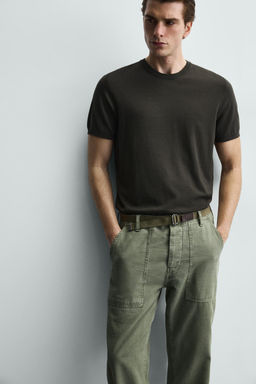 CAMISETA PUNTO MEZCLA VISCOSA / Plomo - Zara фото 5