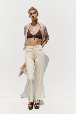 JEANS Z.02 STRAIGHT ANKLE HIGH-WAIST - Zara фото 10