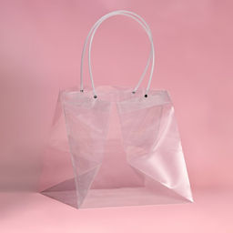 Пакет подарочный с квадратным дном, прозрачный, 31×30×31 см