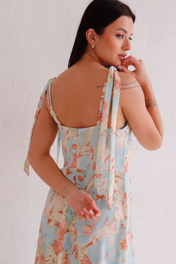 12354 Сарафан нежно-голубой с принтом - Martichelli фото 4