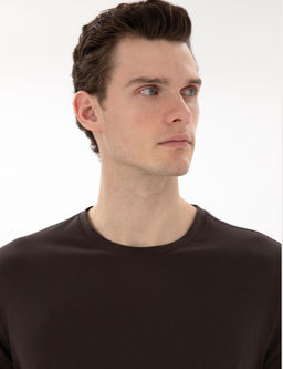 Kahverengi Slim Fit Merserize Basic Ti__rt - Pierre cardin фото 9