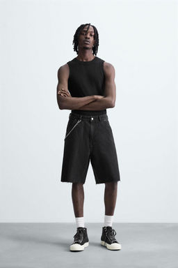 CARPENTER POCKET DENIM BERMUDA SHORTS - Zara фото 10