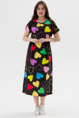 Платье женское из кулирки Миранда солнечное сердце макси - Амадэль фото 2
