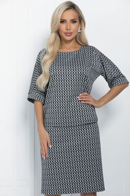 Костюм Кристен (черно-белый) К11374 - Lt collection фото 5