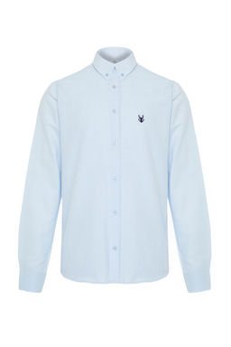 TRENDYOL MAN Lacivert Slim Fit Nak?sl? Kolay Utulenebilir Smart Gomlek TMNSS24GO00062 - Trendyolmilla фото 10