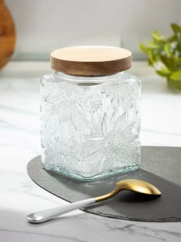 Банка для сыпучих продуктов стекло 0.7 л 9.3х9.3х13.9 см с крышкой Бохо Y4-9014 (485985) /DANIKS/  фото 6