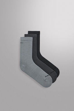 CALCETINES B?SICOS ENTRENAMIENTO PACK 3 / Azul