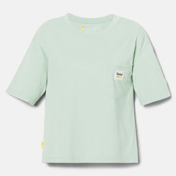 Футболка Timberland T-Shirt ROC Pocket Cropped Relaxed зеленая