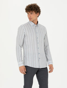Mavi Slim Fit Uzun Kollu G_mlek