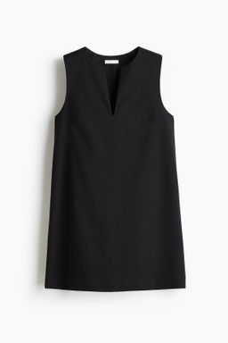 Vestido liso de sarga