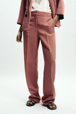 STRAIGHT-LEG TROUSERS WITH ELASTICATED WAIST - Zara фото 2