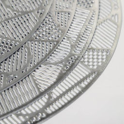 Набор салфеток сервировочных на стол Доляна Бурлеск, 4 шт, d=38 см, цвет серебряный  фото 15