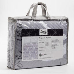 Покрывало LoveLife евро Сердца 200х2105см, микрофайбер, 100% п/э  фото 4