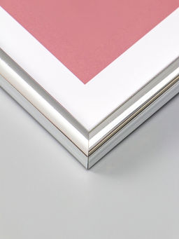 Фоторамка для фото 15×21 см Oframe, пластик, серебро, (пластиковый экран)