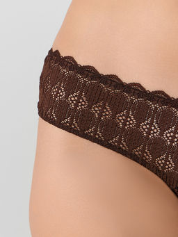 Цена за 2 штуки! Трусы слипы женские коричневые кружевные - Mark formelle фото 5
