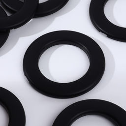 Люверсы для штор, d=3.5/5.5 см, 10 шт., матовые, чёрные