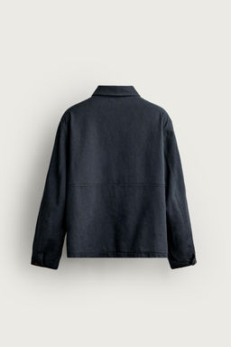 SOBRECAMISA RELAXED FIT BOLSILLOS / Gris / Azul - Zara фото 8