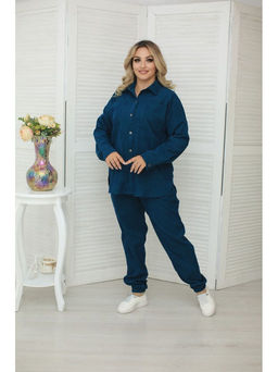 КОСТЮМ ТАРРАВО рубашка+джоггеры МИКРОВЕЛЬВЕТ