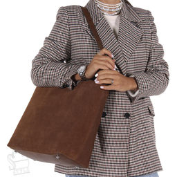Сумка женская кожаная 3349QAA brown Polina&Eiterou  в Новосибирске