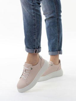 03-YE71-2 PINK Кеды женские (натуральная кожа)