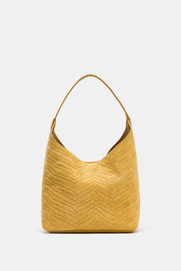BRAIDED SPLIT SUEDE BAG - Zara фото 10