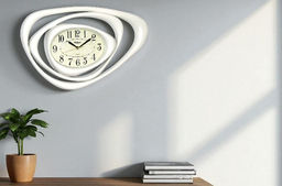 Настенные часы Mirron ассиметричные белые S99ANBP