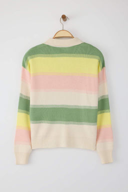 Mint Renk Bloklu Triko Kazak TWOAW22KZ0193 - Trendyolmilla фото 7