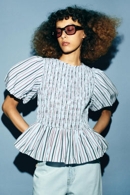 STRIPED SMOCKED TOP - Zara фото 2