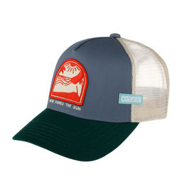 Бейсболка COASTAL арт. HFT Comes The Sun (серо-синий / зеленый)