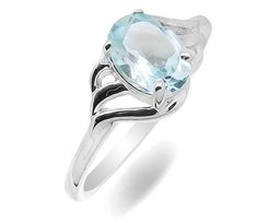 Кольцо из серебра топаз, Ольга