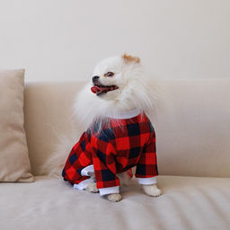 Костюм для животных красно-черный в клетку, S (ДС 31, ОШ 32-34, ОГ 47-51) - Пушистое счастье фото 5