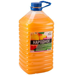 Мыло жидкое 5л НАРОДНОЕ КРЕМ (ПЭТ) Персик