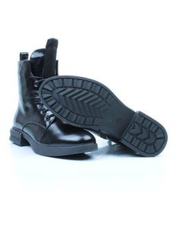 01-CH6315-21B100M BLACK Ботинки демисезонные женские (натуральная кожа, байка) - Фабричный китай фото 16