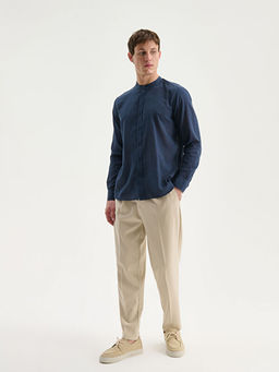 Regular Fit Hakim Yaka Uzun Kollu Erkek G?mlek