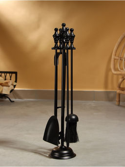 Каминный набор «Тепло», 4 предмета, 12×12×54 см, сталь