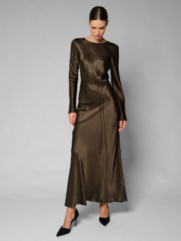 Платье женское 12411-35142 dark khaki